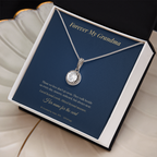 Personalized Forever My Grandma Remembrance Necklace with Message Card