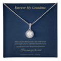 Personalized Forever My Grandma Remembrance Necklace with Message Card