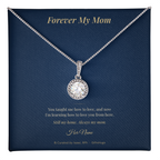 Personalized Forever My Mom Remembrance Necklace with Message Card