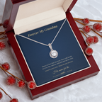 Personalized Forever My Grandma Remembrance Necklace with Message Card