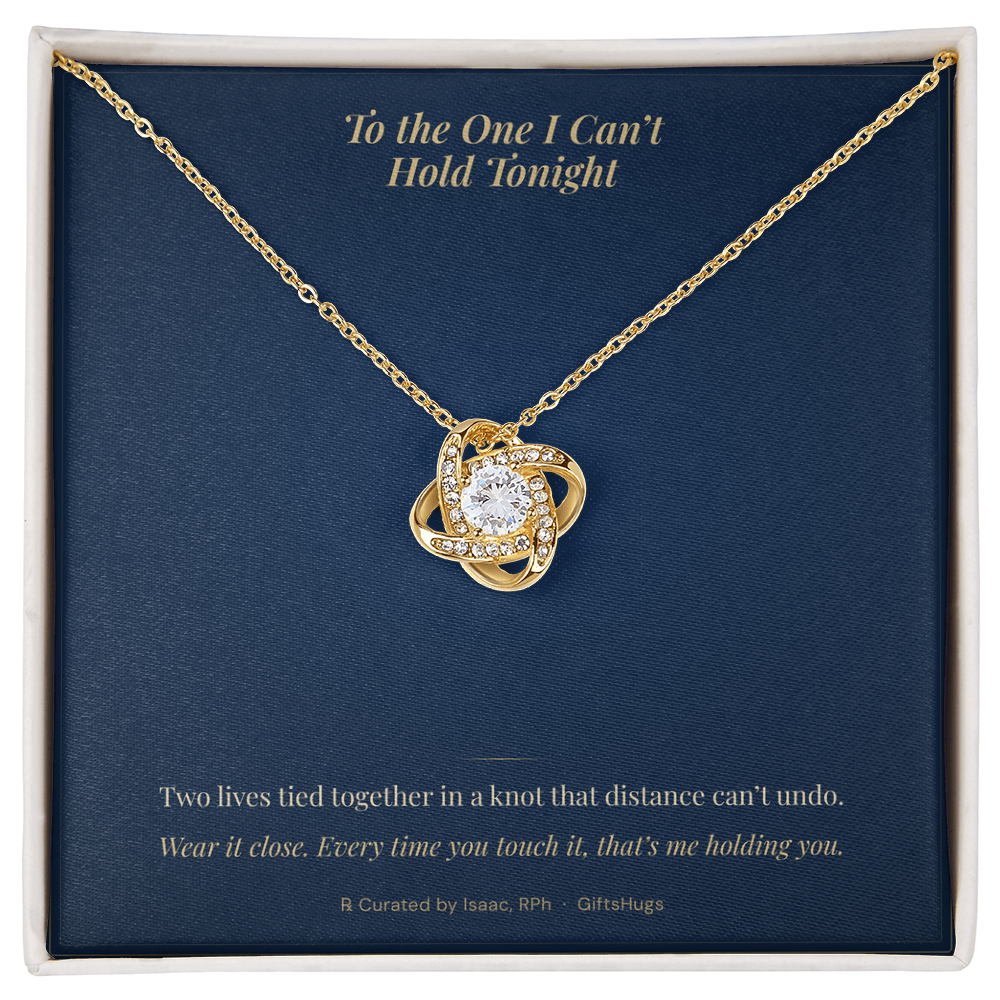 Hug From Afar – Love Knot Long-Distance Necklace with Message Card