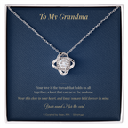 Personalized To My Grandma Love Knot Necklace with Message Card
