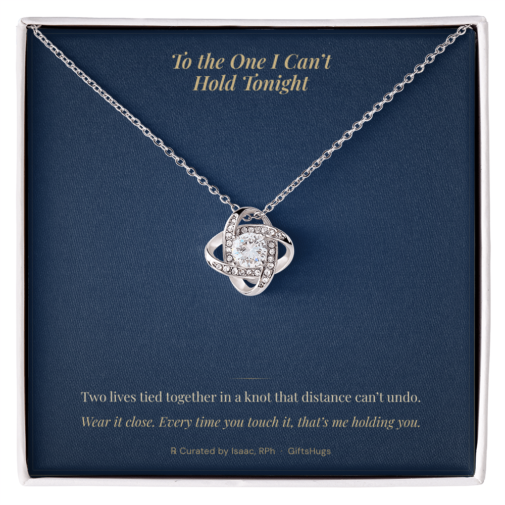 Hug From Afar – Love Knot Long-Distance Necklace with Message Card